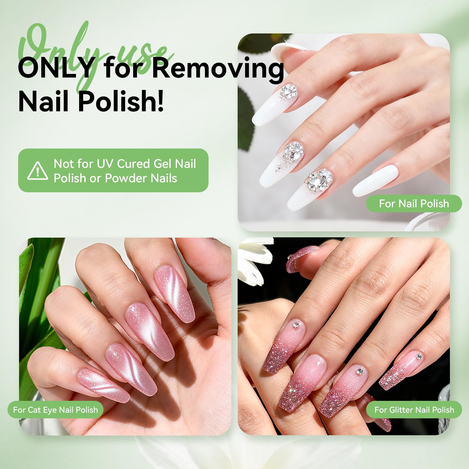 Amazon | JODSONE Nail Polish Remover, 6.09 Fl.Oz Jasmine Scent Non